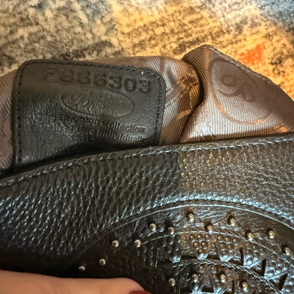 Brighton Black Crossbody Bag with Studded Design - Picture 4 of 5